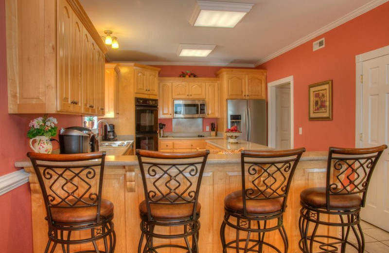 Rental kitchen at Grand Strand Vacations.