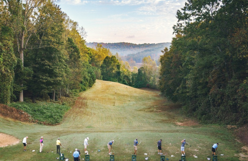 Golf at Rumbling Bald on Lake Lure.