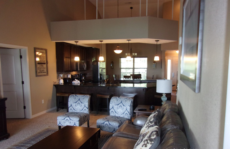 Condo interior at Thousand Hills Golf Resort.