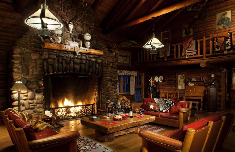 Living room at Averill's Flathead Lake Lodge.