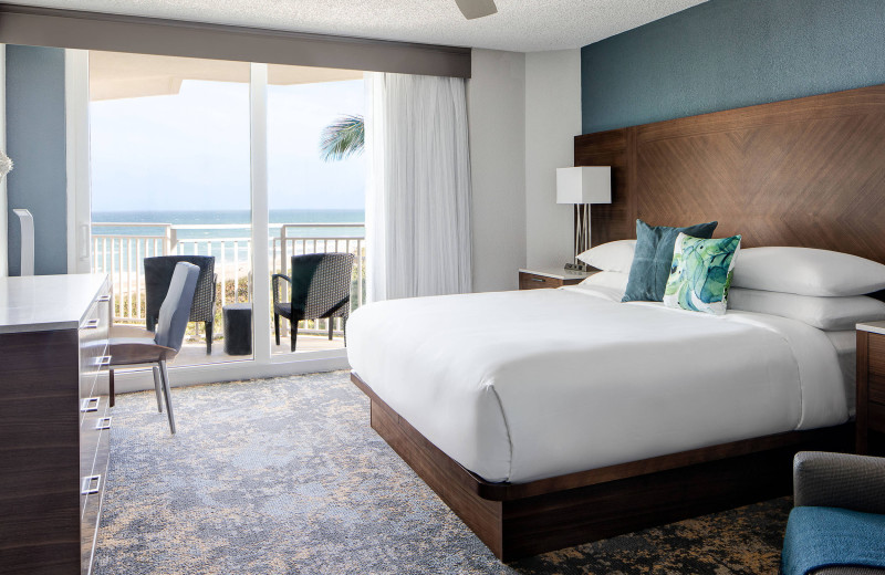 Guest room at Hutchinson Island Marriott Beach Resort.