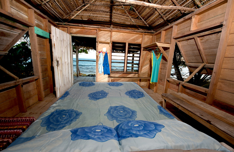 Guest room at Long Caye at Glover's Reef.