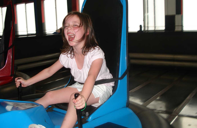 Bumper cars at Woodloch Resort.