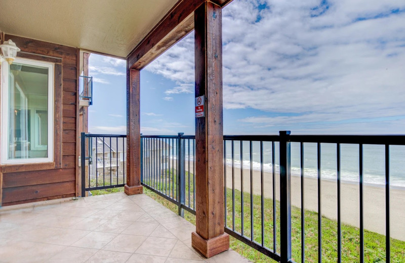 Rental balcony at Cavalier Beachfront Condominiums.