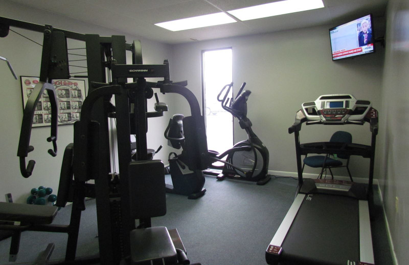 Fitness room at Moonspinner Condominium.