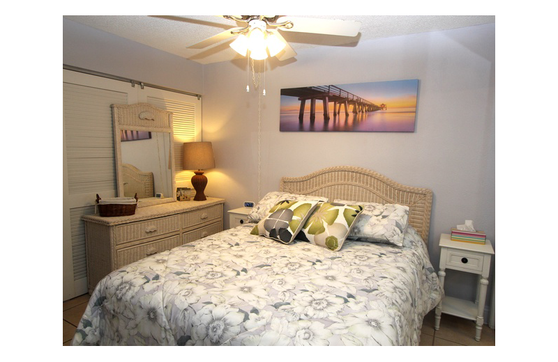 Guest bedroom at Gulf Winds Resort Condominiums.