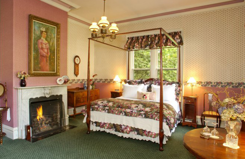 Guest bedroom at The Gables Wine Country Inn.
