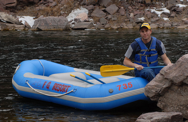 Raft rental at Flaming Gorge Lodge.