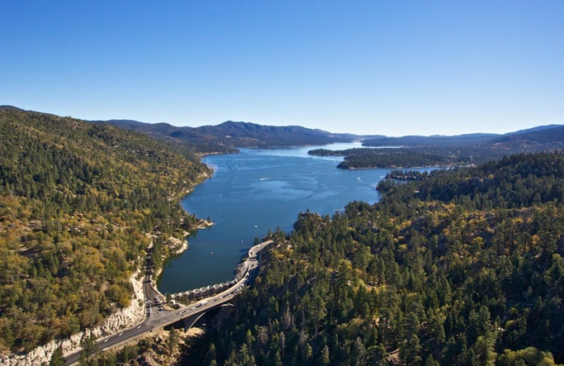 Lake view at Big Bear Cool Cabins.