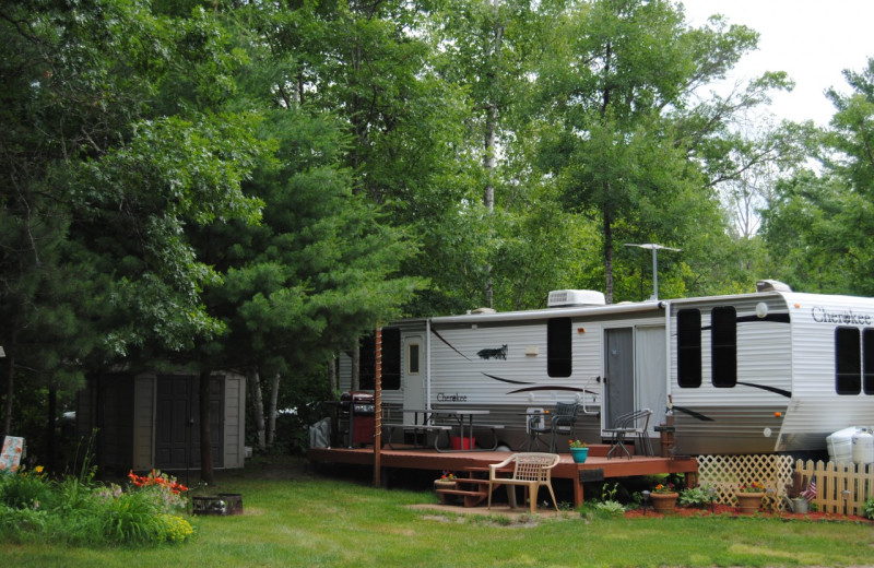 RV campsite at Sandy Pines Resort.