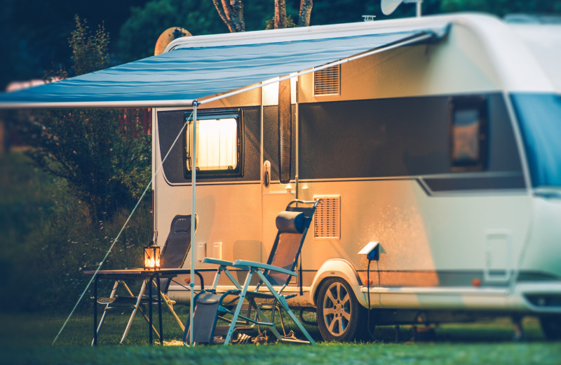 Campground at Elk Lake Resort.