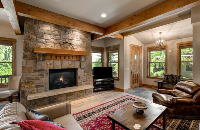 Rental living room at The Porches of Steamboat.
