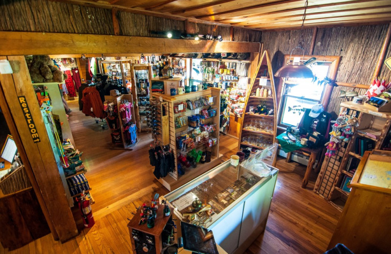 Store at Clearwater Historic Lodge and Canoe Outfitters.