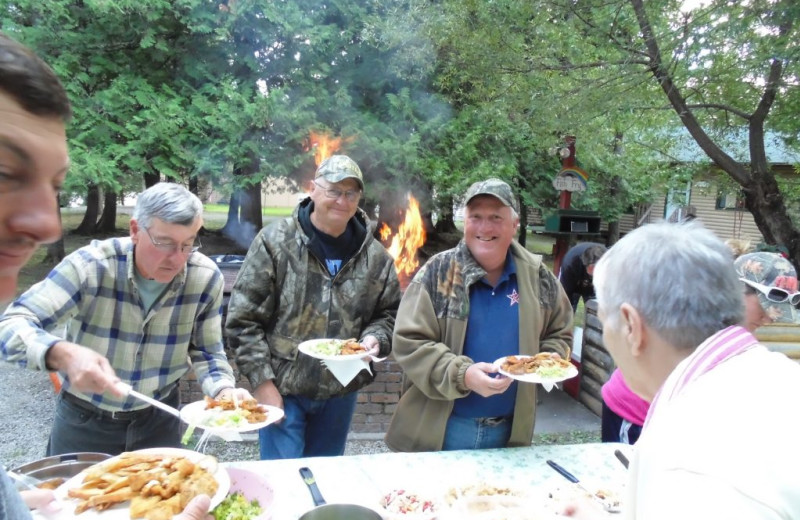 Fish fry at Rainbow Point Lodge.