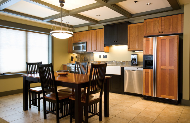Guest kitchen at Tamarack Lodge.