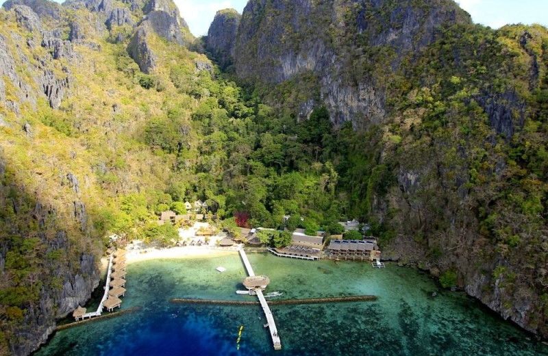 Aerial view of El Nido - Miniloc Island.