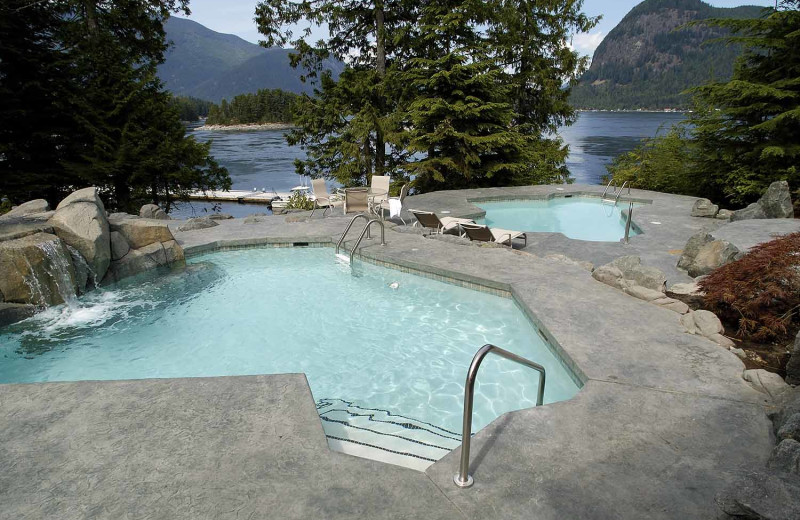 Outdoor pool at Sonora Resort and Conference Centre, Canada.