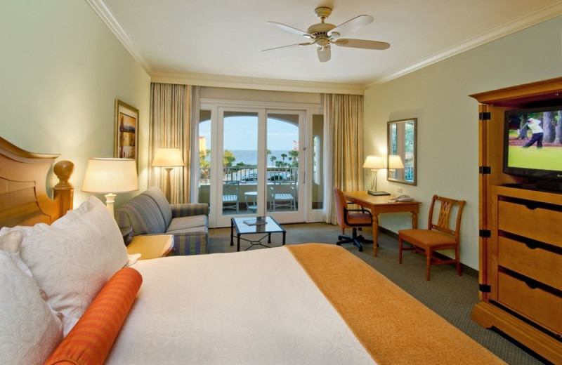 Guest room at The King and Prince Beach & Golf Resort.