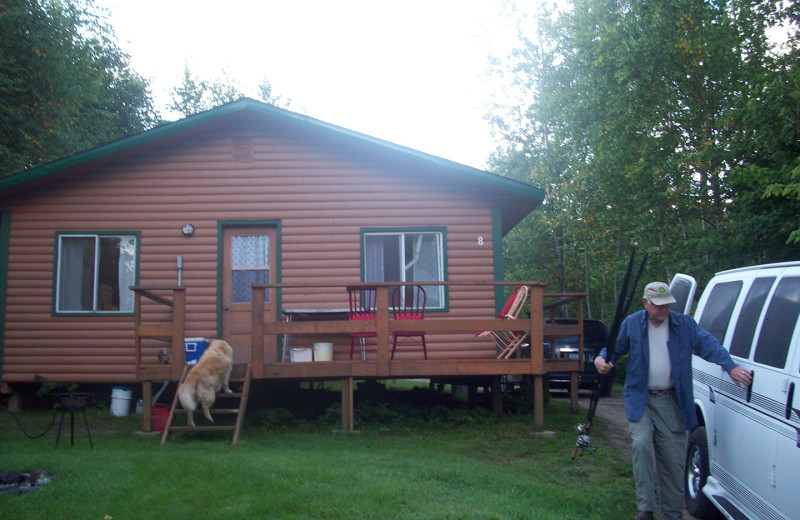 Cabin exterior at Pakwash Lake Camp.