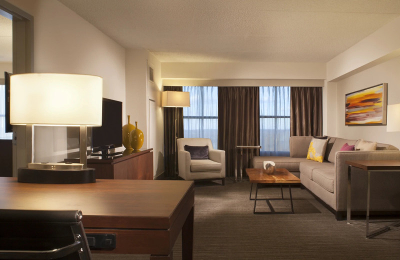 Guest room at Hyatt Regency Long Island.