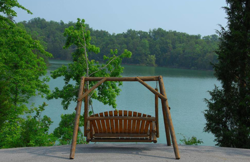 Lake view at Timber Tops Luxury Cabin Rentals.