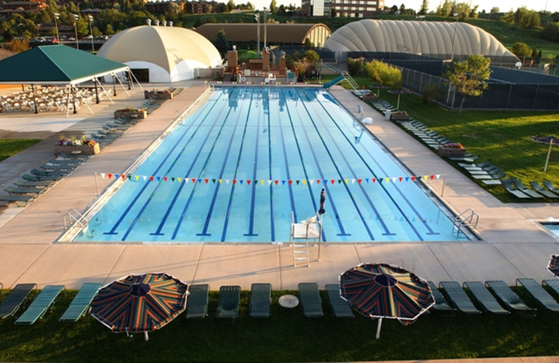 50-meter, Olympic size outdoor pool at Cheyenne Mountain Resort.