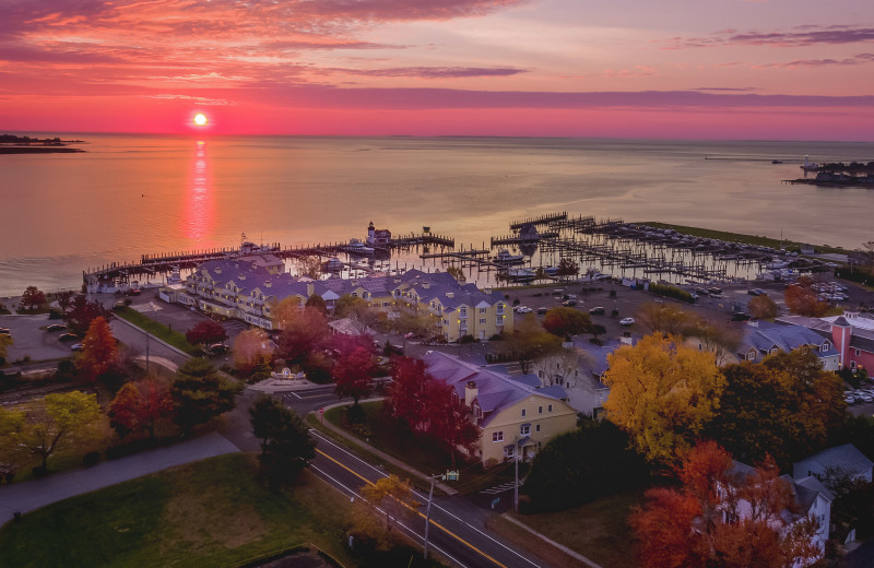 Sunset at Saybrook Point Resort and Marina.