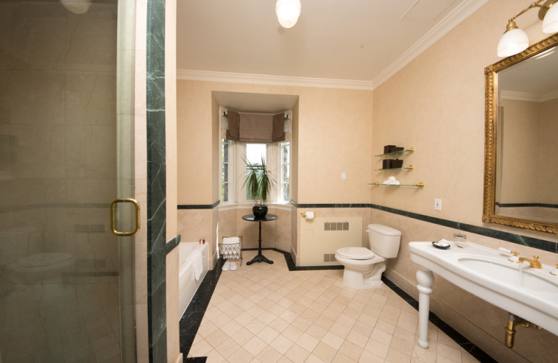 Guest bathroom at Castle Hotel & Spa.