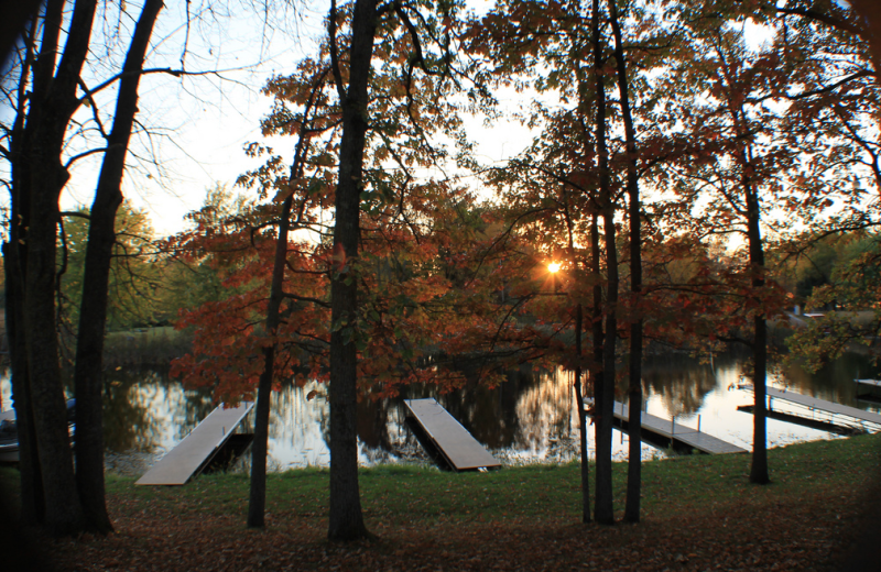 View of docks at McQuoid's Inn & Event Center.