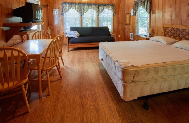 Cabin interior at MarVal Resort.