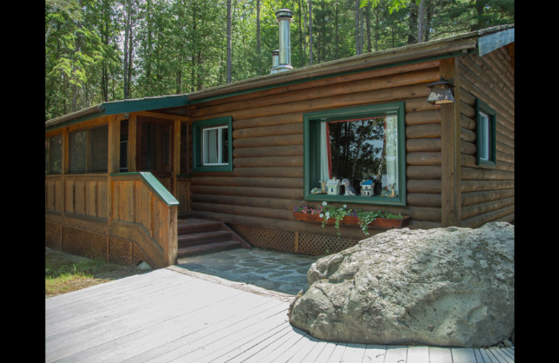 Cabin exterior at Obabika Resort.