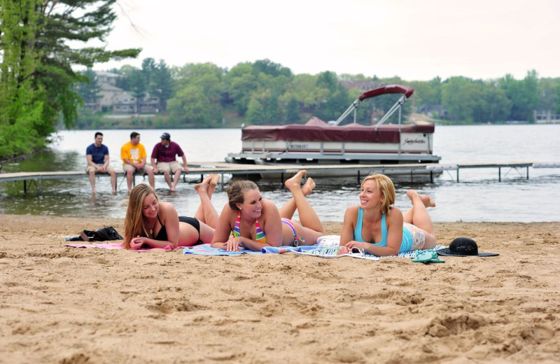 Beach at Baker's Sunset Bay Resort.