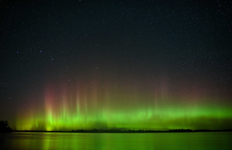 Northern lights at Park Point Resort.