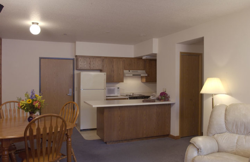 Suite kitchenette at Adobe Resort.