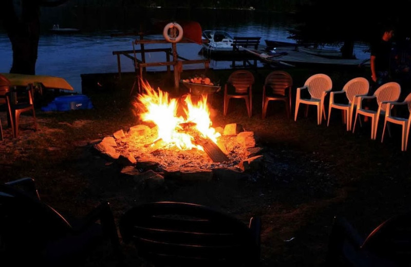 Bonfire at Ogopogo Resort.