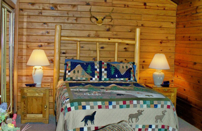 Cabin Bedroom at Red Bud Valley Resort