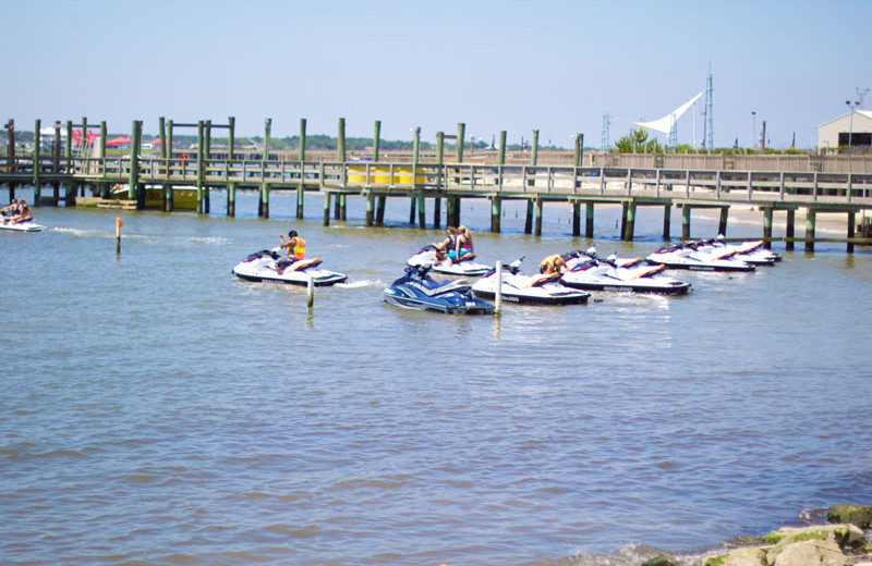 Jet Skis at Oceanic Motel Ocean City.