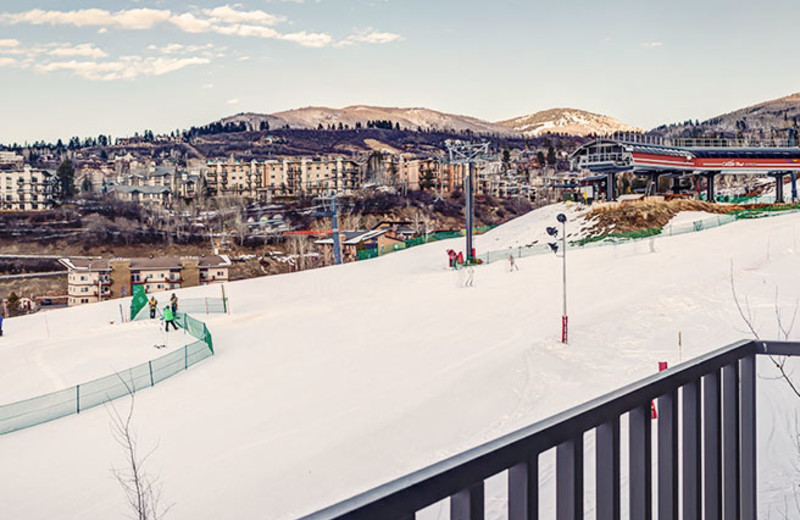 Winter view at Bear Claw Condominiums.