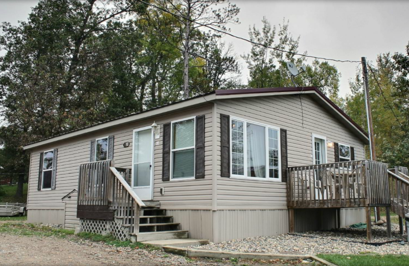 Cabin exterior at Whaley's Resort & Campground.