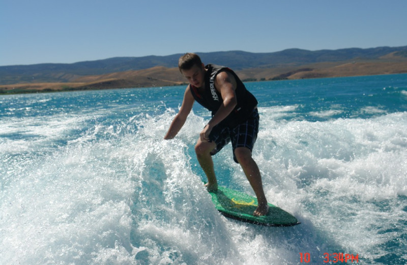 Surfing at Utah Family Lodges.