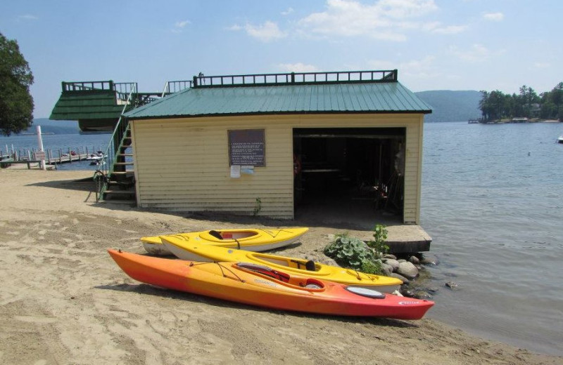 Beach amenities at The Depe Dene Resort.