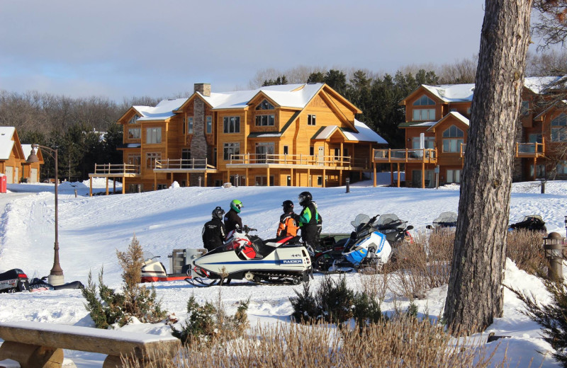 Winter exterior at Big Sandy Lodge & Resort.