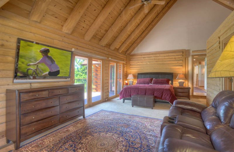 Rental bedroom at Hill Country Lake House.
