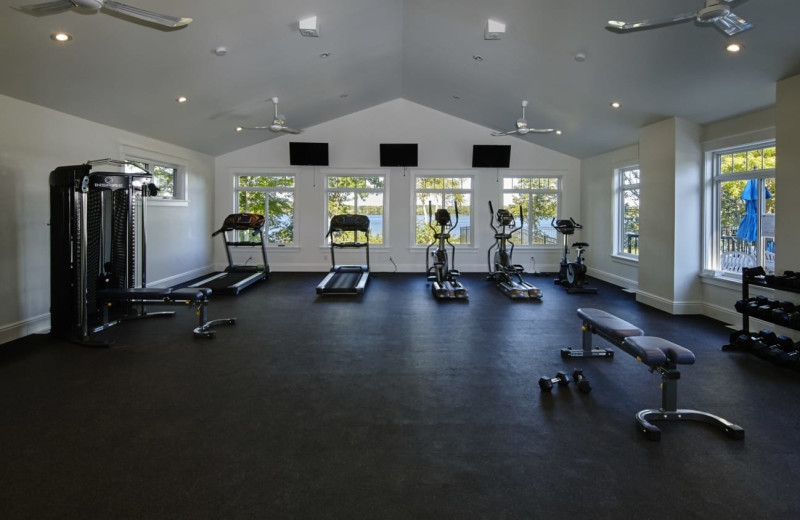 Fitness room at Sandbanks Summer Village Cottage Resort.