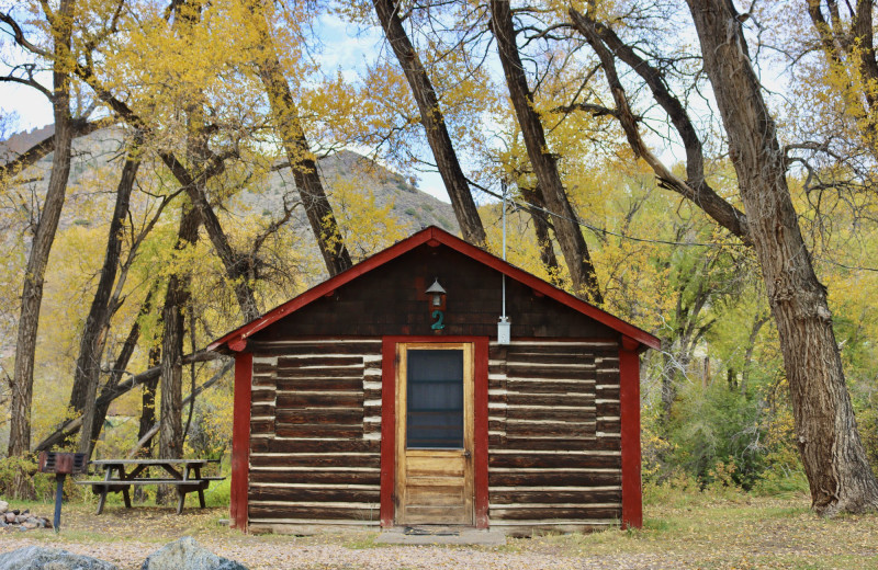 Cabin exterior at Woods Landing.