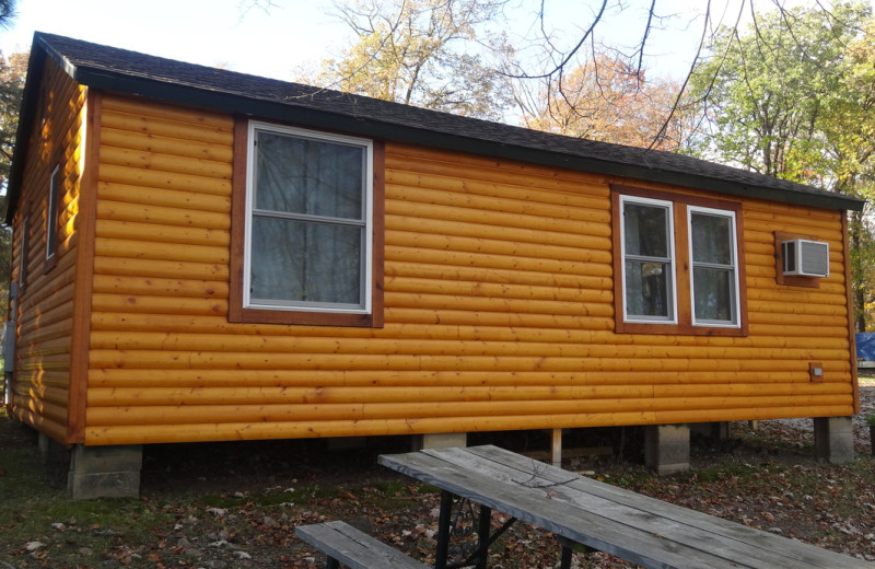 Exterior view of cabin at Twin Oaks Resort & RV Park.