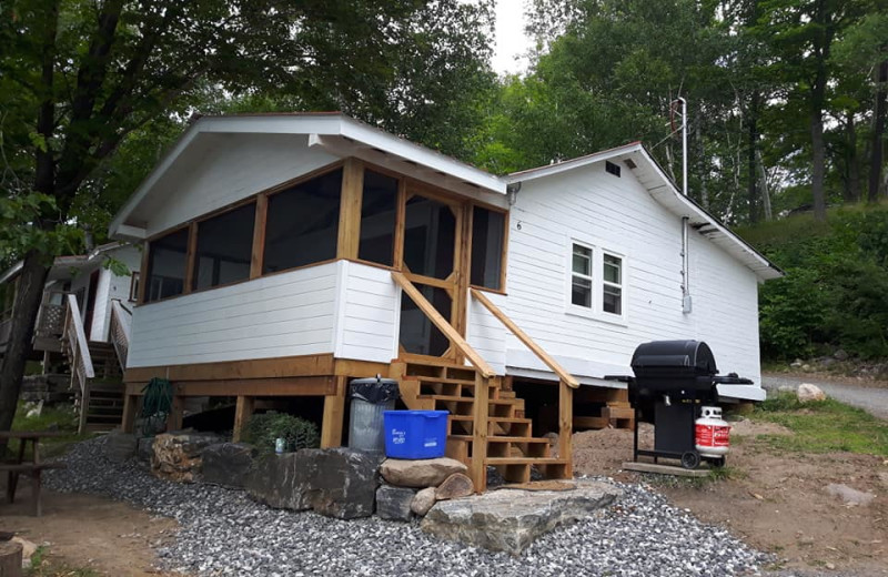 Cabin exterior at Northern Lights Resort.