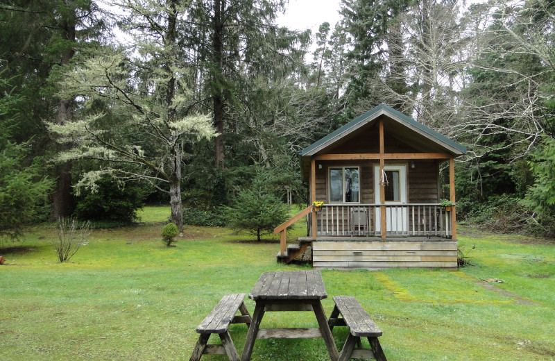 Cabin exterior at Shakti Cove Cottages.