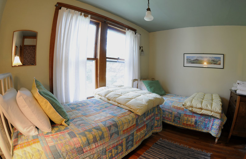 Guest room at Keene Valley Lodge.