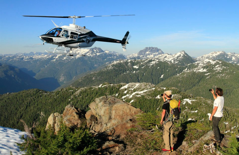 Mountain top view at Clayoquot Wilderness Resort.